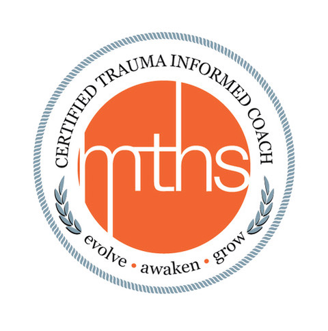 Certified Trauma Informed Coach badge from Moving the Human Spirit